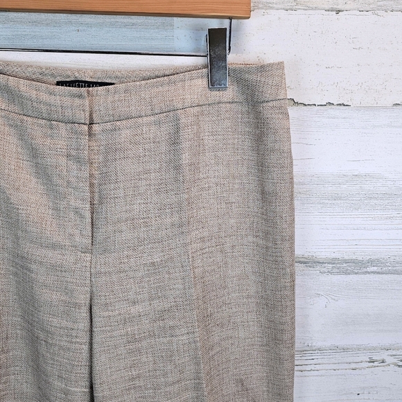 Lafayette 148 NY Women Menswear Virgin Wool Blend Dress Pants 12 Tan Lightweight - Picture 7 of 12
